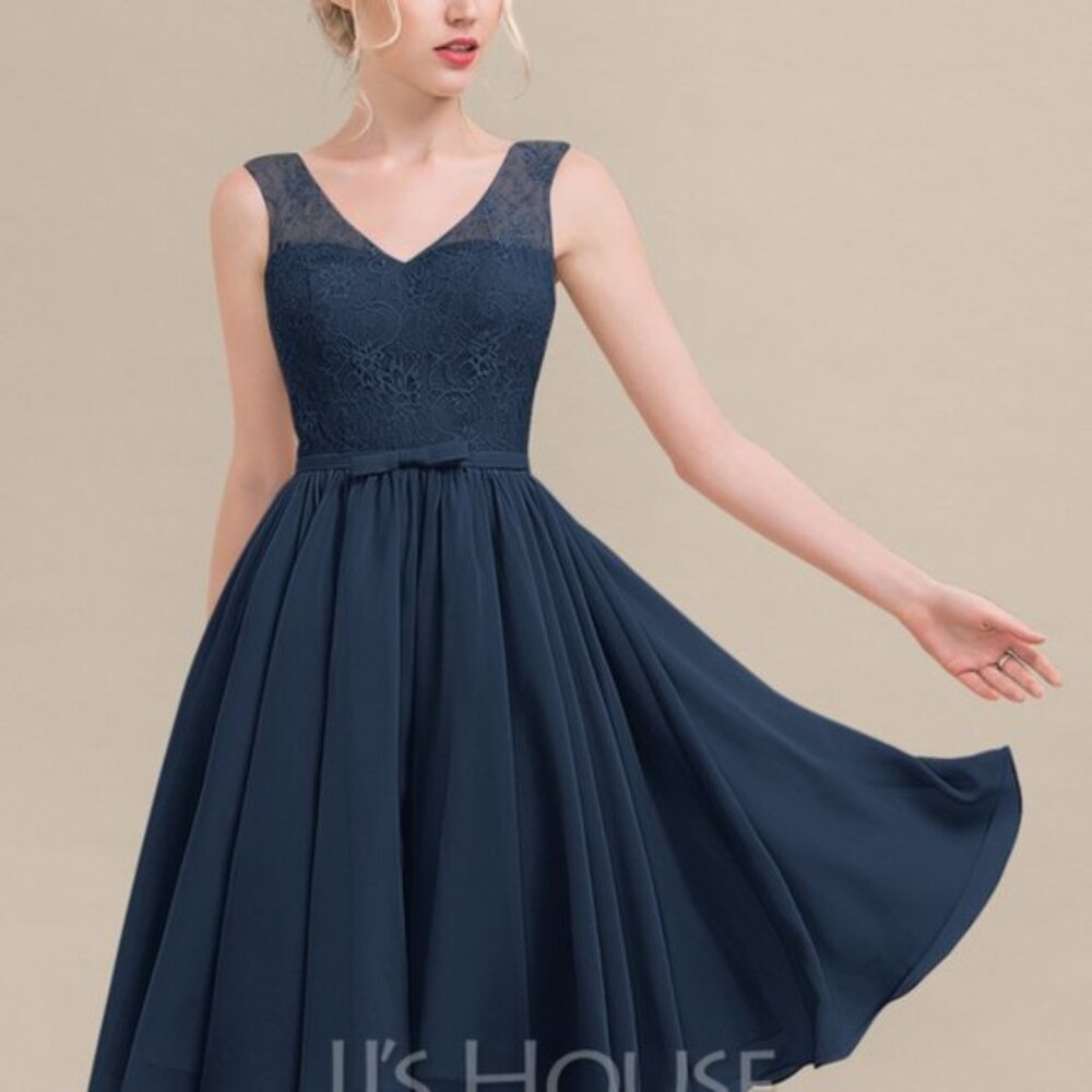 JJ House Bridesmaid dress #116648 navy blue size 10